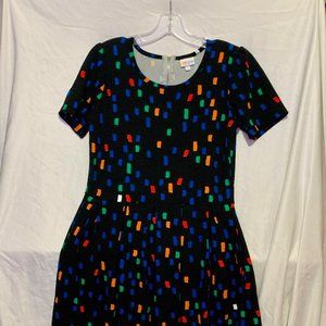 LuLaRoe Fun Patterned T-Shirt Dress - SOLD